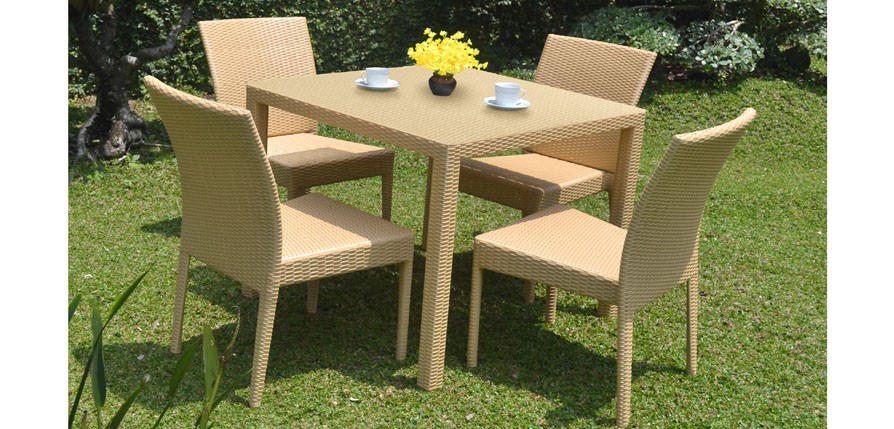 Panama Synthetic Rattan Dining Set Indonesia Furniture