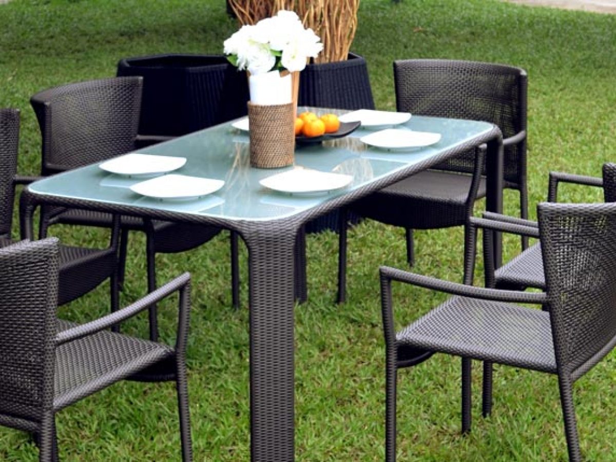 sardinia synthetic rattan dining set