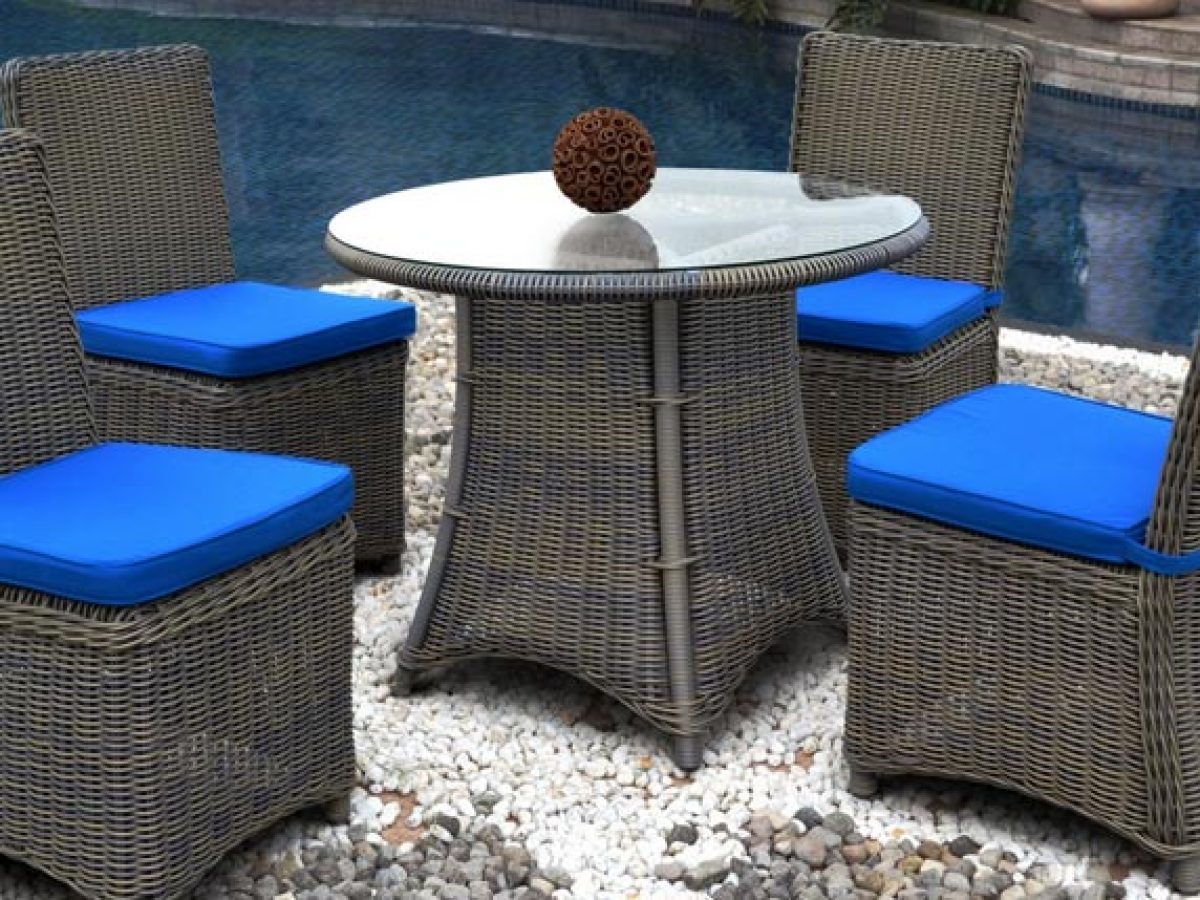 stone synthetic rattan dining set